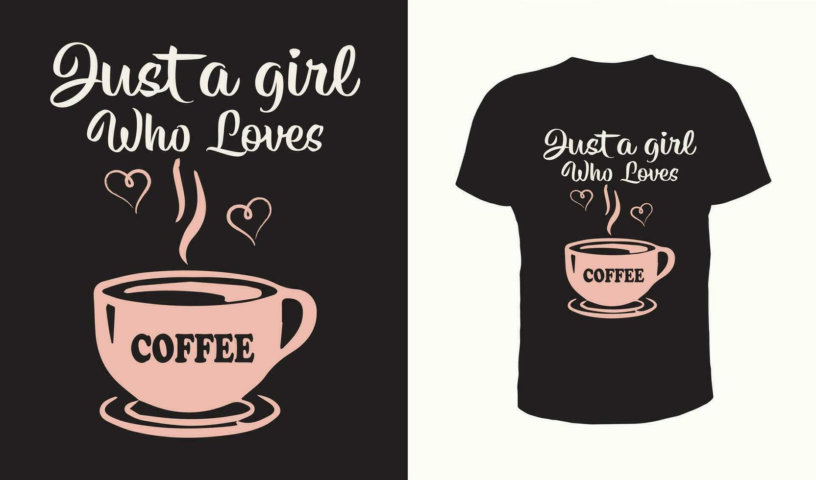 appena un' ragazza chi gli amori caffè t camicia vettore design Stampa