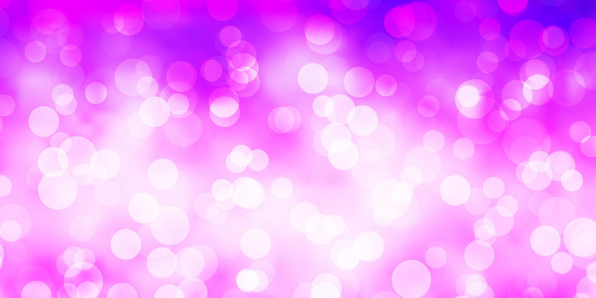 modello vettoriale rosa viola chiaro con cerchi