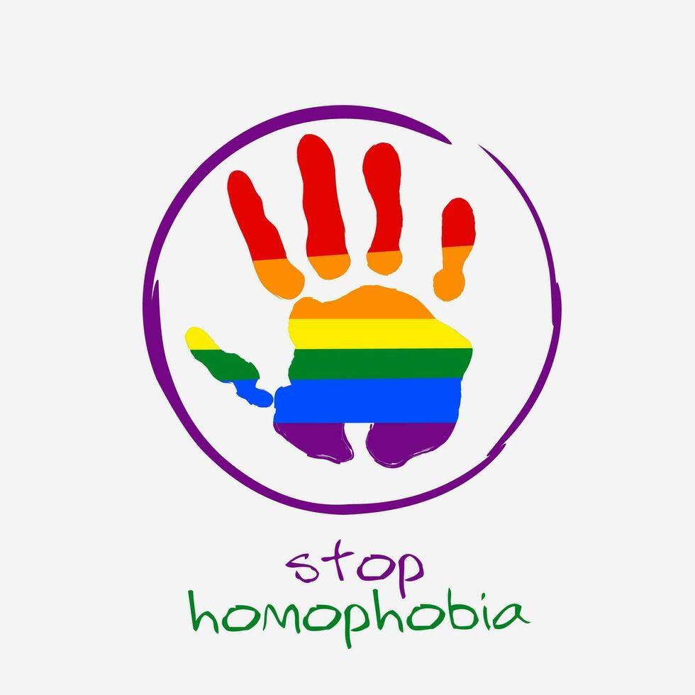 illustrazione vettore di fermare omofobia campagna Perfetto per stampa, ecc