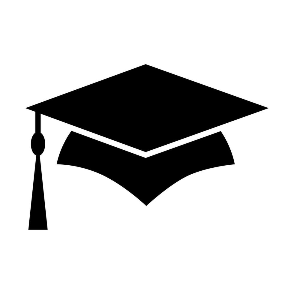 la laurea cappello piatto vettore icona formazione scolastica simbolo classe di cartello per grafico disegno, logo, sito web, sociale media, mobile app, ui illustrazione