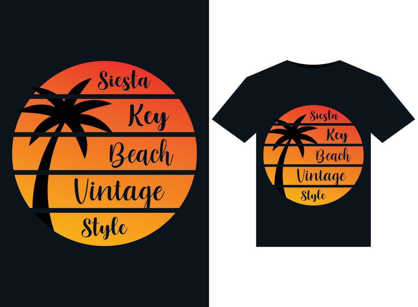 siesta chiave spiaggia Florida Vintage ▾ illustrazioni per pronti per la stampa magliette design vettore