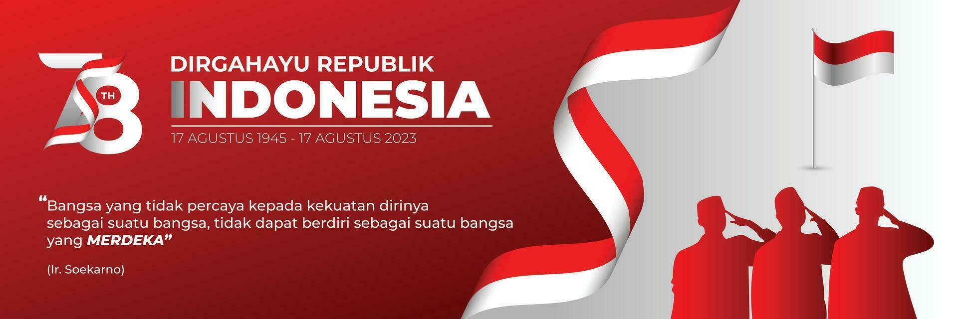 indipendenza giorno Indonesia bandiera illustrazione vettore