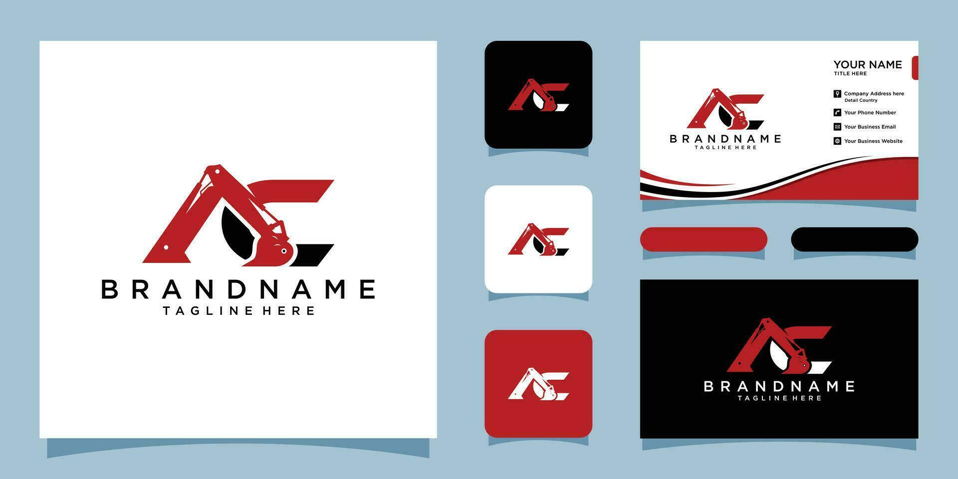 iniziale AC logo per contraente aziendale vettore illustrazione premio vettore