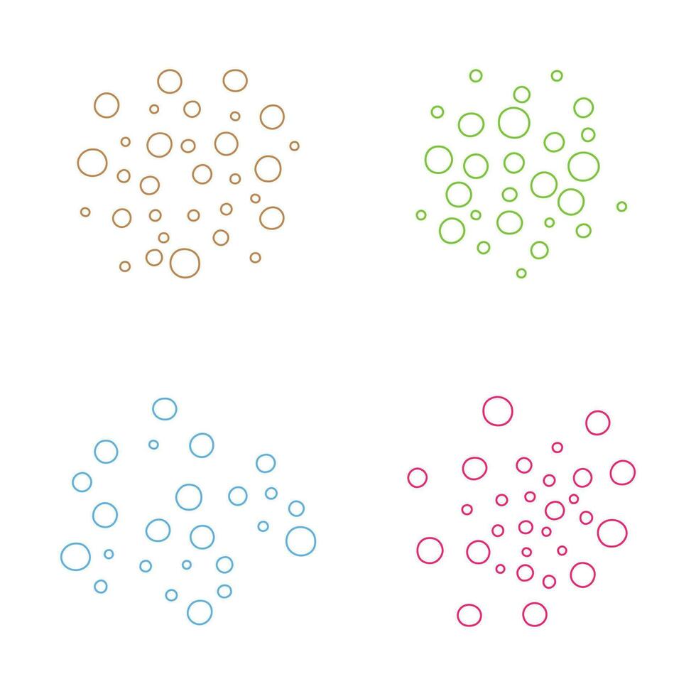 diffusione biologico estetico bolla forma arte decorazione. vettore