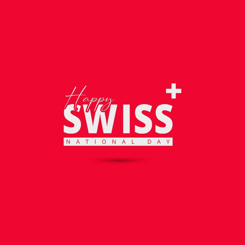 Svizzera 1 ° di agosto nazionale giorno. bandiera sfondo elemento disegno, svizzero vettore