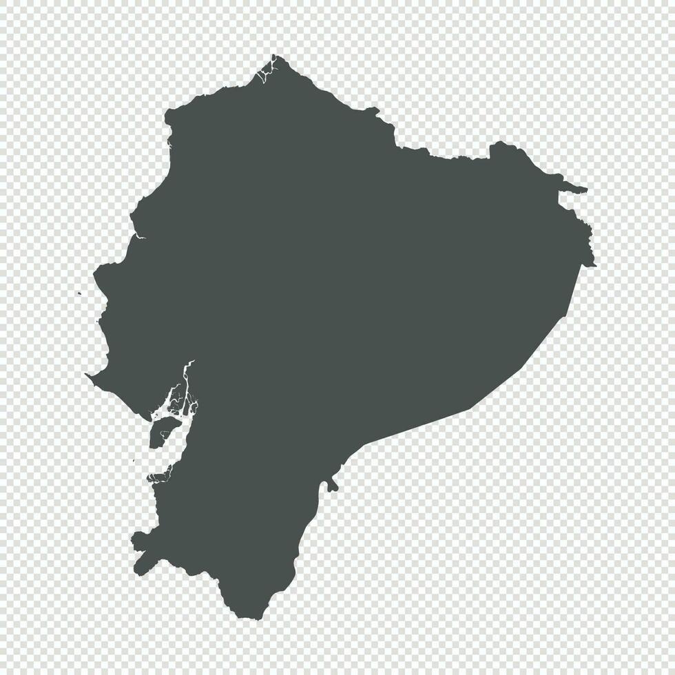 alto dettagliato isolato carta geografica - Colombia vettore