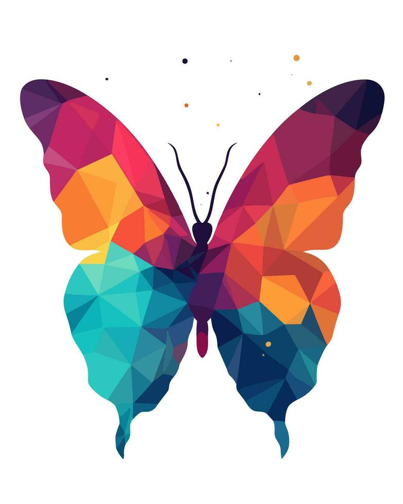 cartone animato colorato farfalla vettore