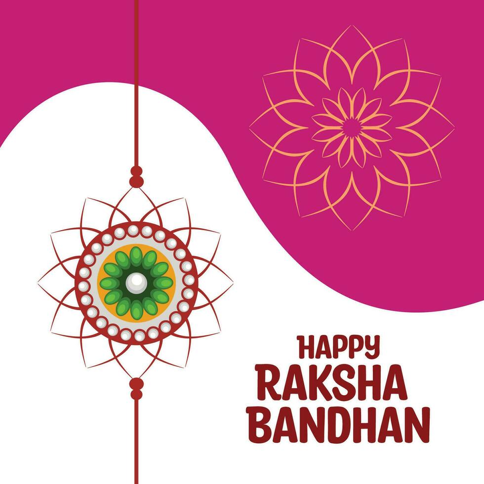 contento Raksha bandhan celebrazione saluto carta design vettore