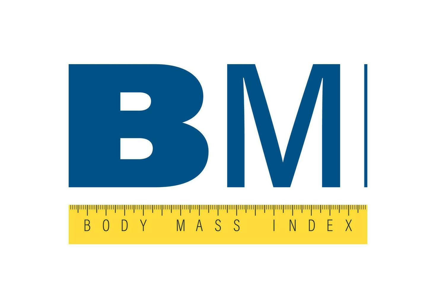 bmi classificazione misurazione logo concetto. corpo massa indice livello monogramma con governate. persona diverso pesi livello a partire dal sovrappeso per sottopeso logotipo. vettore eps simbolo