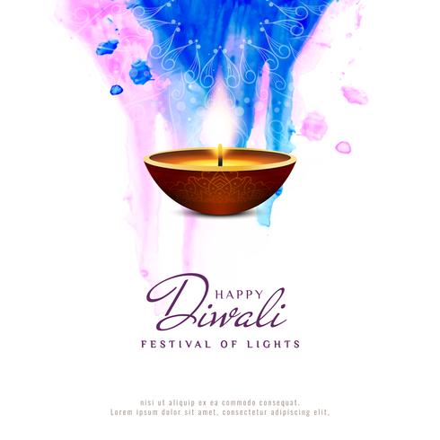 Fondo artistico astratto felice di Diwali vettore