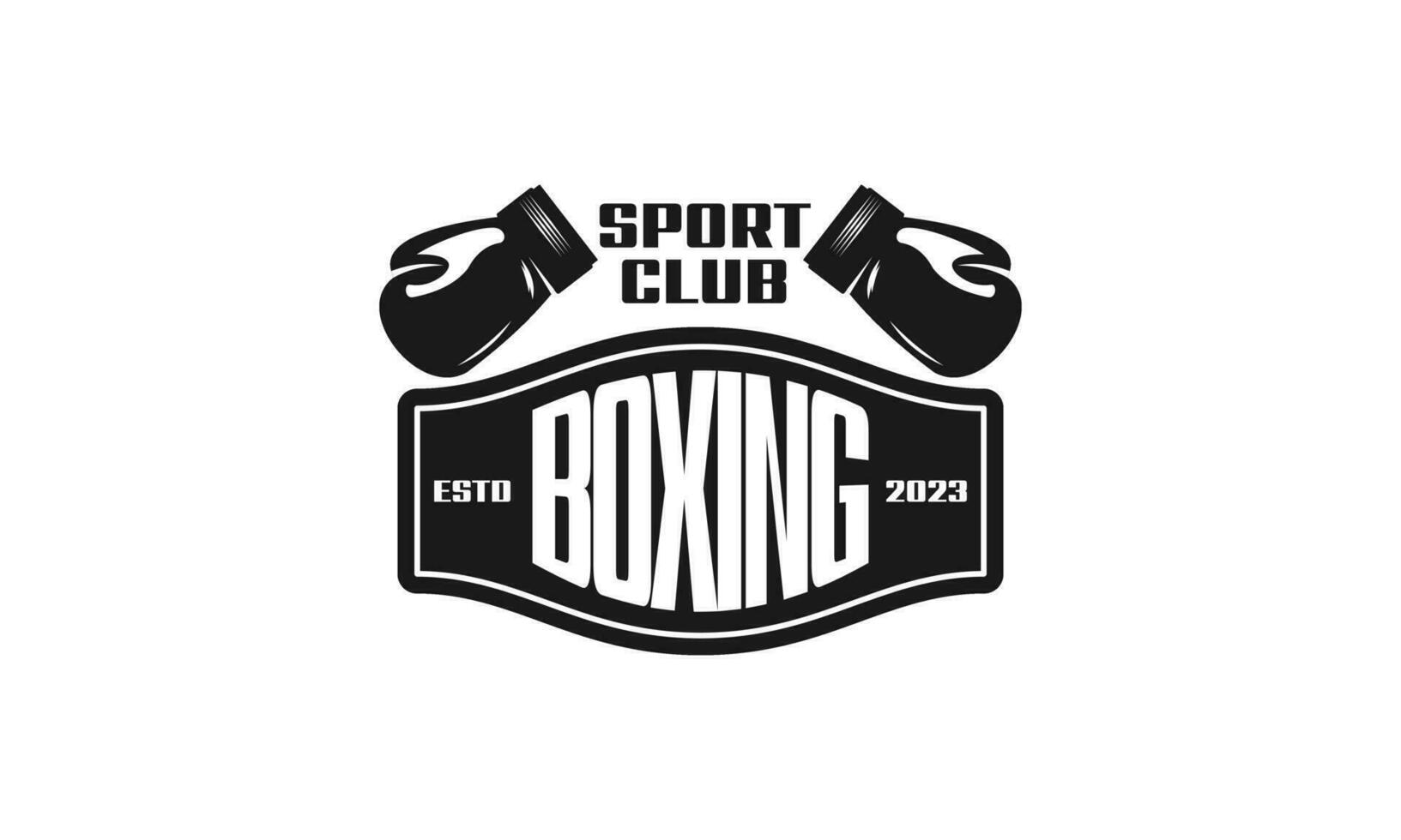 boxe logo design modello vettore