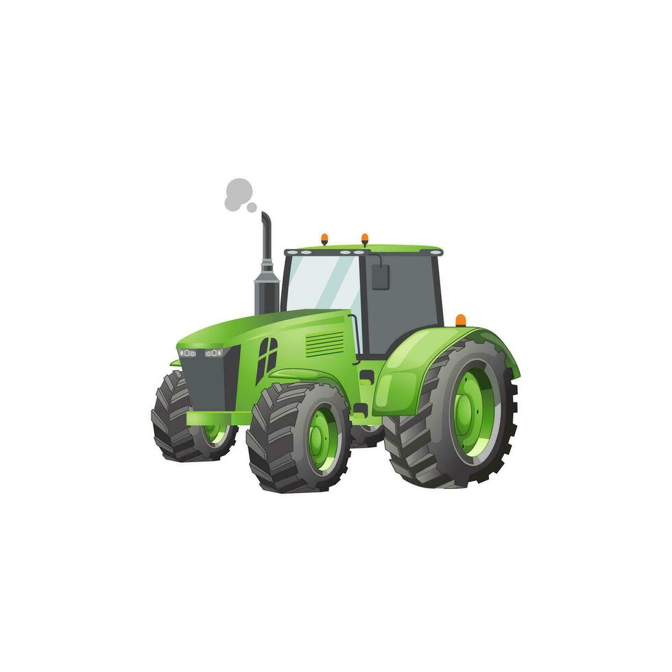 agricolo azienda agricola trasporto trattori cartone animato vettore illustrazione design. 3d illustrazione veicolo trattore per azienda agricola. industriale veicoli premio vettore impostato con bianca sfondo.