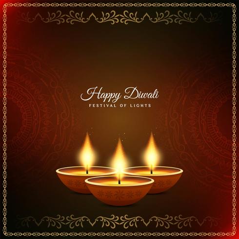 Fondo di saluto religioso astratto felice di Diwali vettore