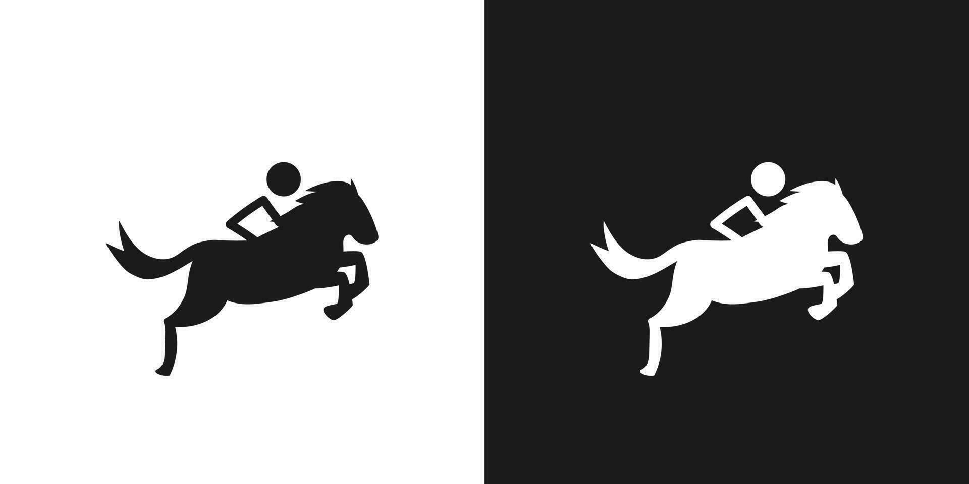 equestre sport icona pittogramma vettore design. bastone figura uomo cavallo ciclista vettore icona cartello simbolo pittogramma