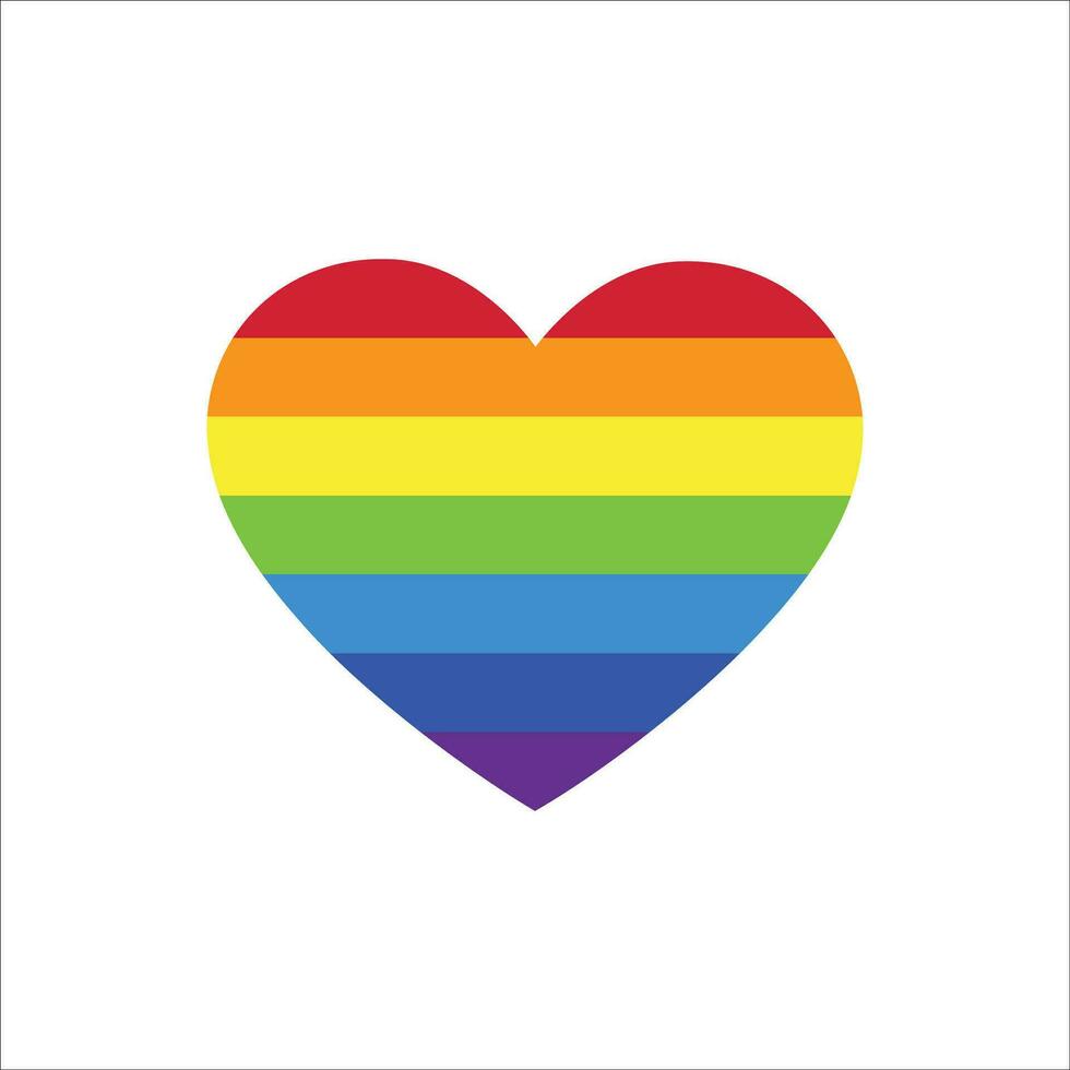 vettore icona di arcobaleno cuore, lgbt Comunità cartello. lgtbi cuore design