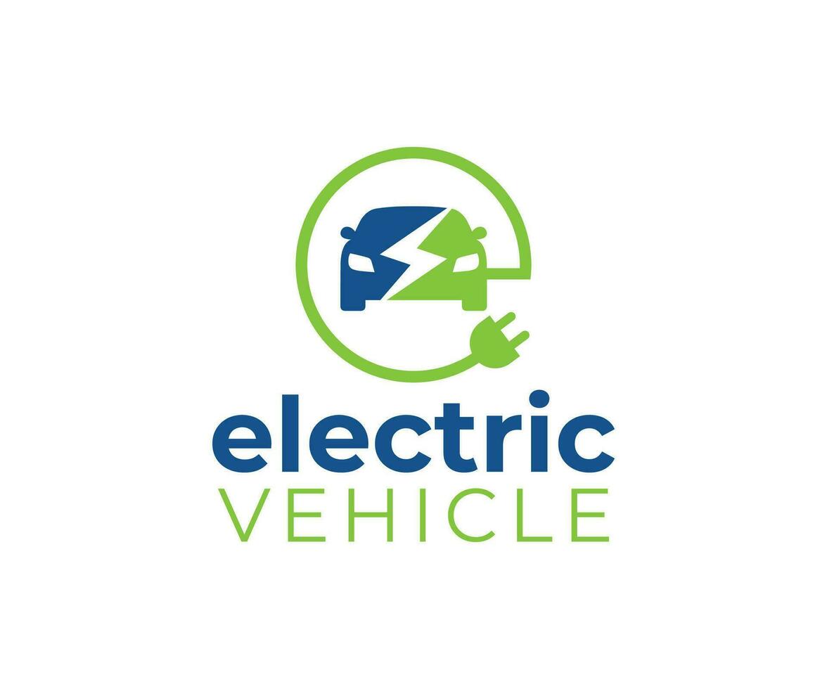 elettrico auto ricarica stazione logo. elettrico auto cartello pulsante. eco auto trasporto. auto energia energia carica. vettore