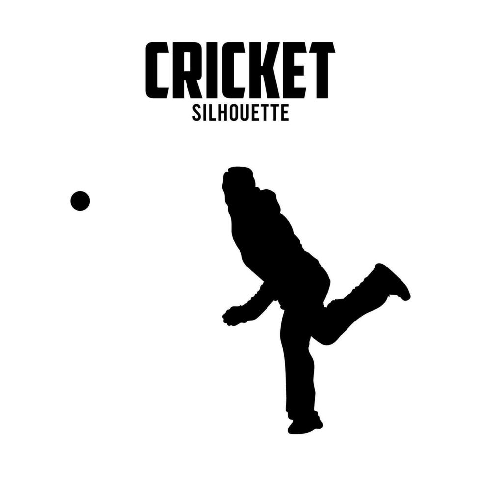 cricket battitore vettore azione illustrazione cricket silhouette vettore