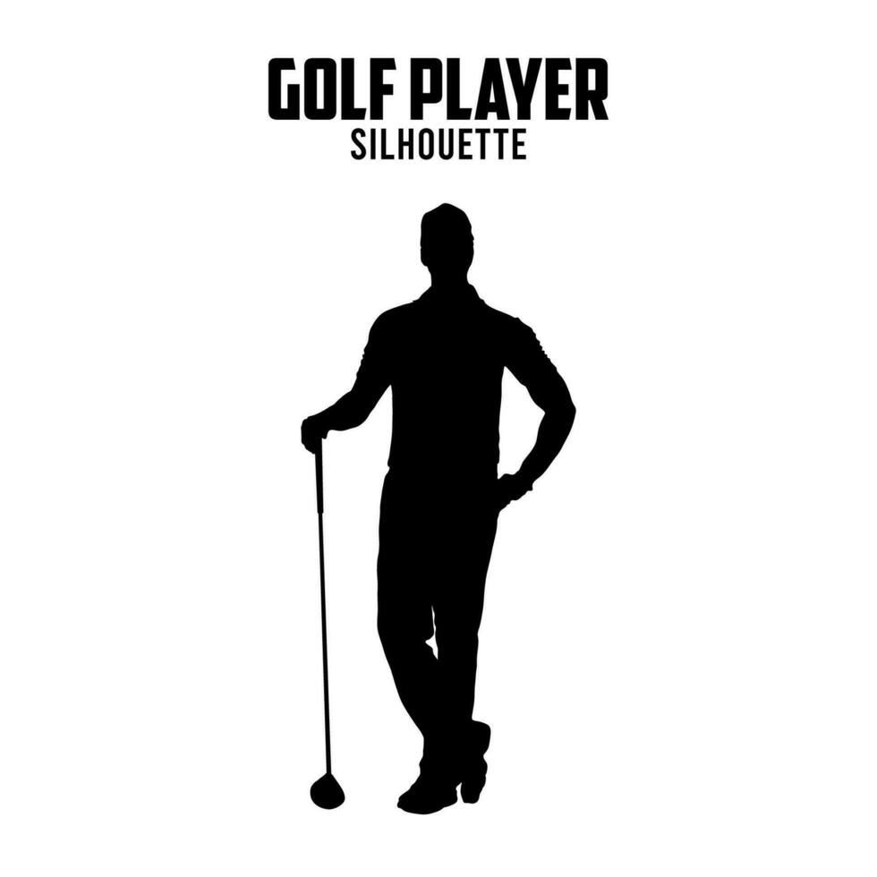 golf giocatore silhouette vettore azione illustrazione, golf silhoutte 05