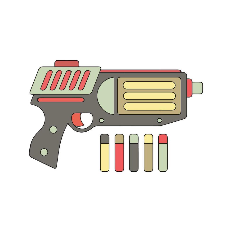 nerf pistola colorazione stampabile colorazione vettore