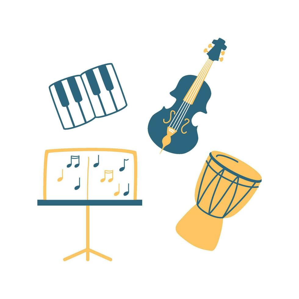 internazionale jazz giorno illustrazione con musicale strumenti vettore