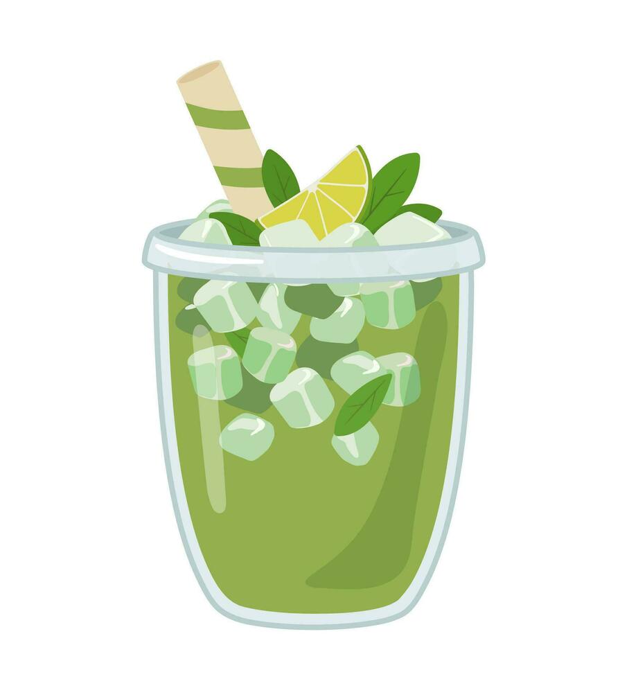 Mojito cocktail vettore illustrazione