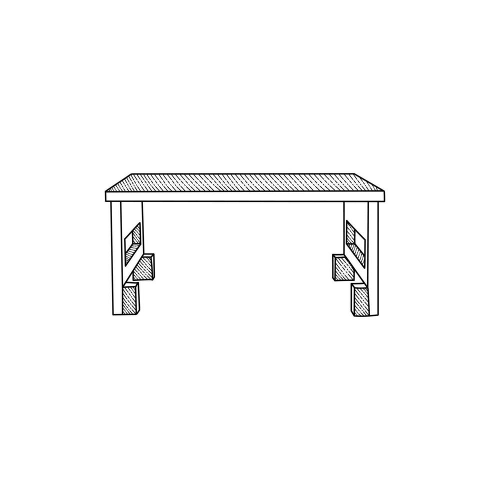 pieghevole tavolo linea arte stile logo vettore design. astratto, disegni concetto, loghi, logotipo elemento per modello.