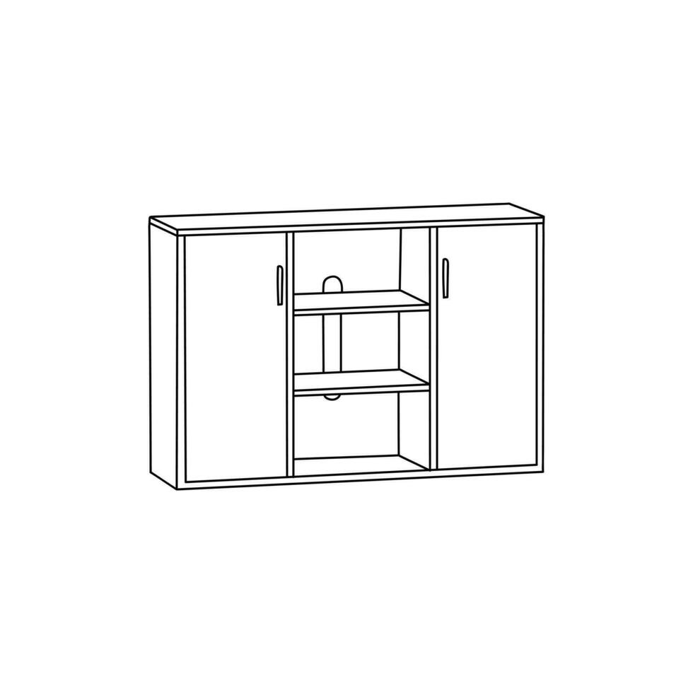 tv tavola linea arte vettore, icona minimalista illustrazione design modello vettore