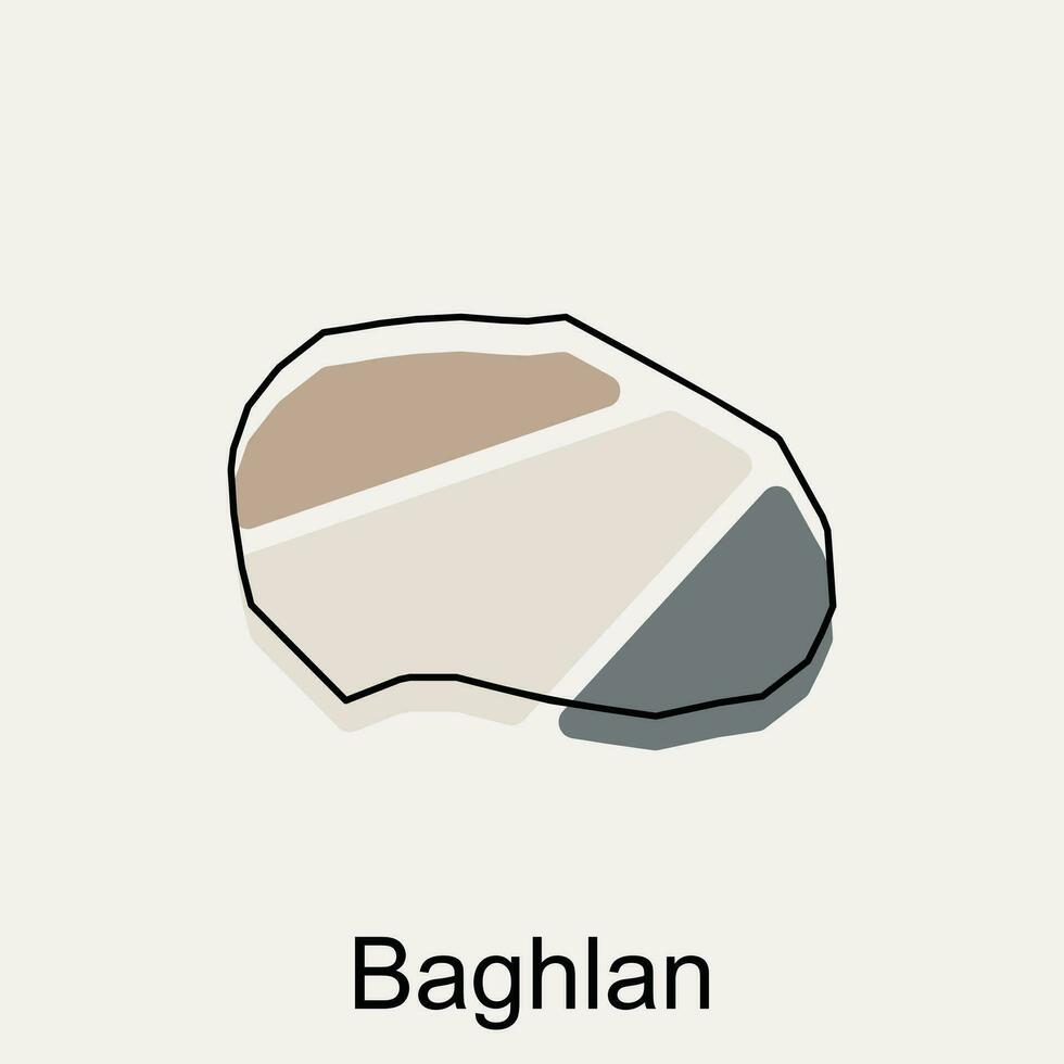 carta geografica di baghlan moderno geometrico logo, astratto, disegni concetto, logo, logotipo elemento per modello. vettore