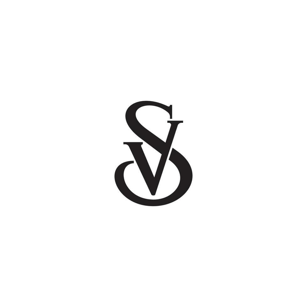 lettera sv logo o icona design vettore