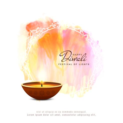 Fondo artistico astratto felice di Diwali vettore