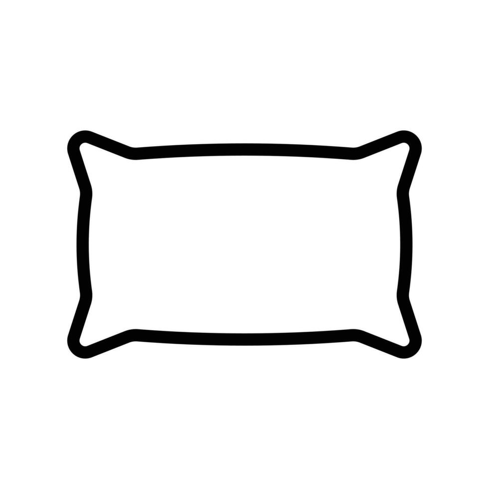 cuscino icona nel linea stile design isolato su bianca sfondo. modificabile ictus. vettore