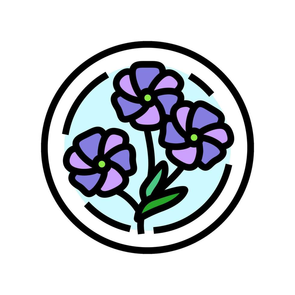 viola cosmetico pianta colore icona vettore illustrazione