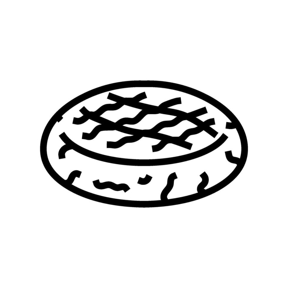 arachide burro biscotti cibo merenda linea icona vettore illustrazione