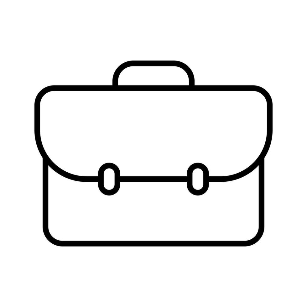 ventiquattrore icona. attività commerciale Borsa icona. valigia, portafoglio simbolo, lineare stile pittogramma isolato su bianca. vettore