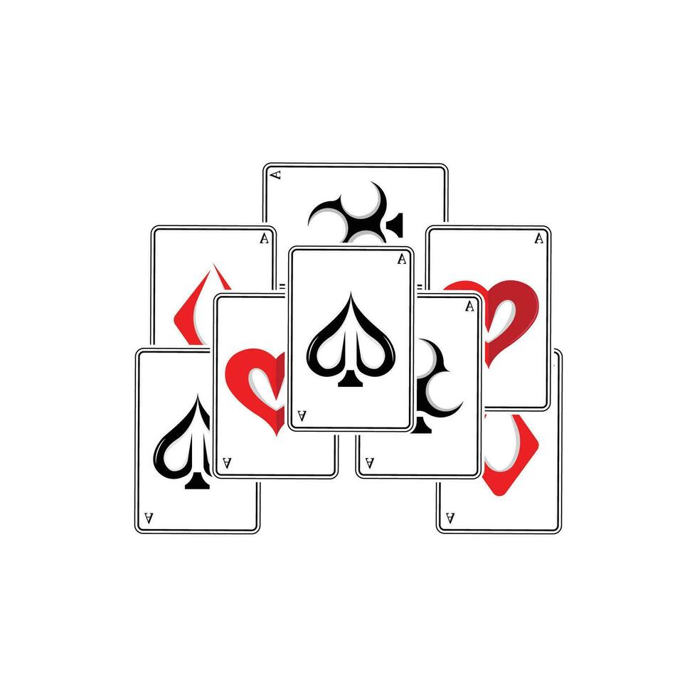 casinò poker Vintage ▾ logo, vettore diamanti, asso, cuori e picche, poker club gioco d'azzardo gioco design