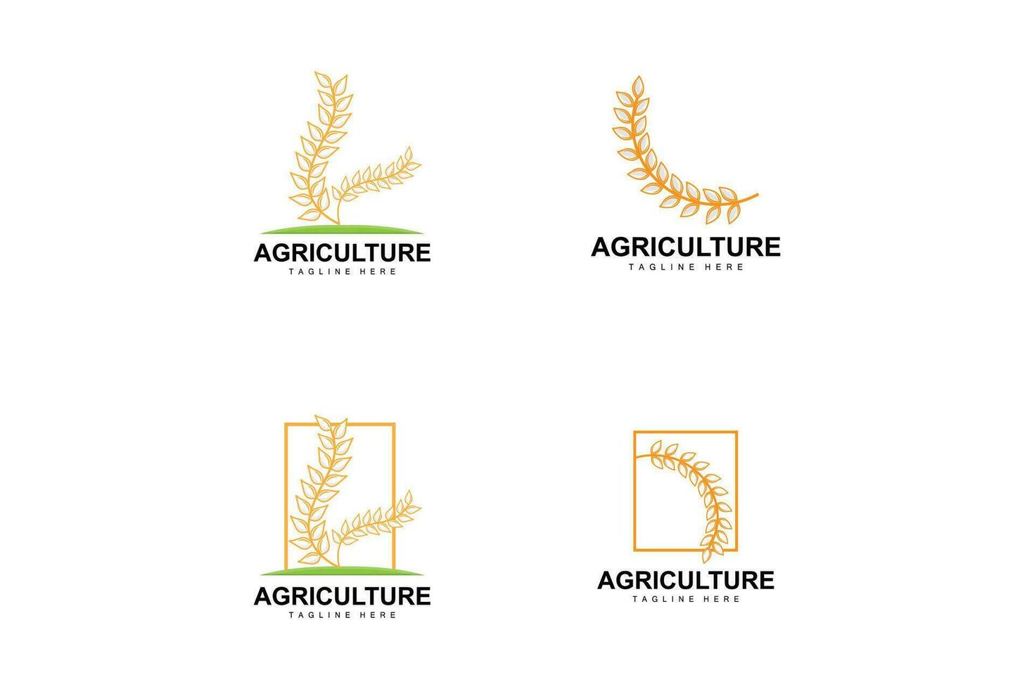 riso logo, azienda agricola Grano logo disegno, vettore Grano riso icona modello illustrazione