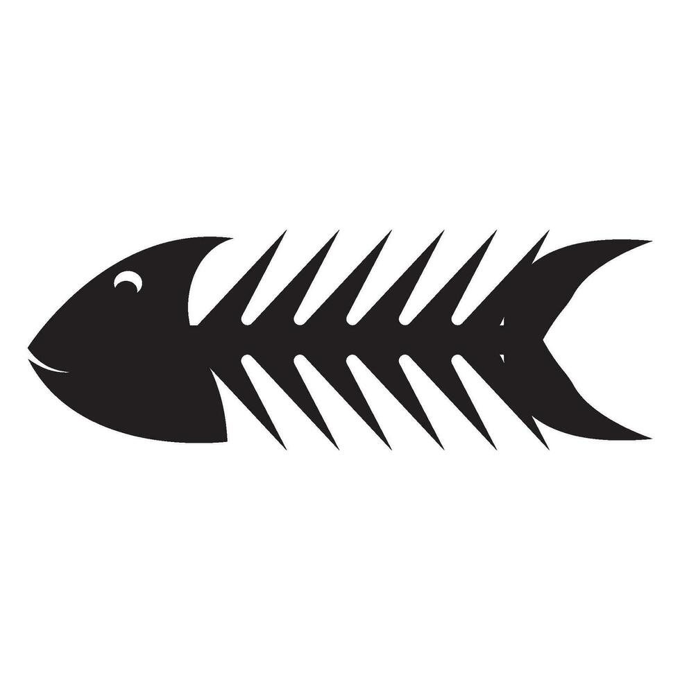 lisca di pesce logo vettore illustrazione design modello.