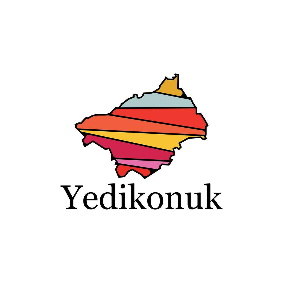 yedikonuk carta geografica. stato e quartiere carta geografica di yedikonuk tacchino. dettagliato carta geografica di città amministrativo la zona. reali gratuito vettore illustrazione. paesaggio urbano