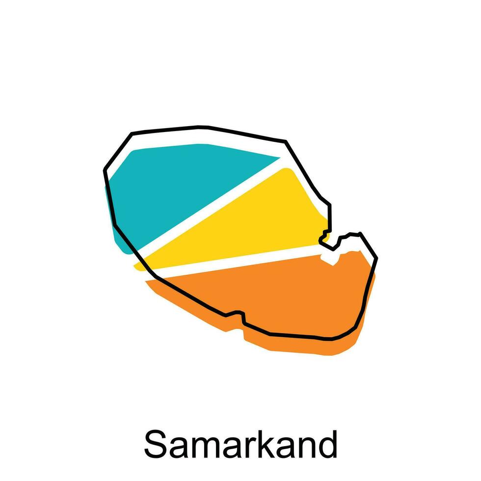 carta geografica di samarcanda vettore illustrazione su bianca sfondo, illustrazione vettore design modello, adatto per il tuo azienda