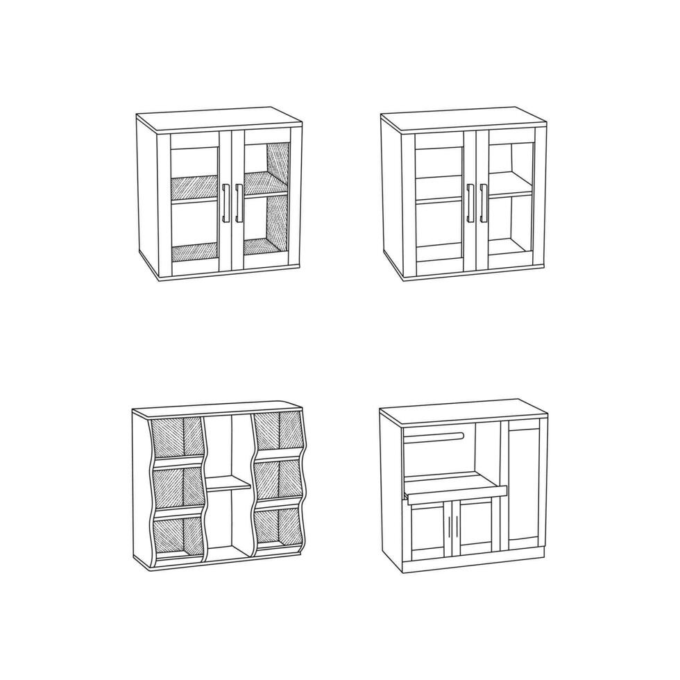 impostato di Consiglio dei ministri interno icona design modello, mobilia illustrazione logo per il tuo azienda vettore