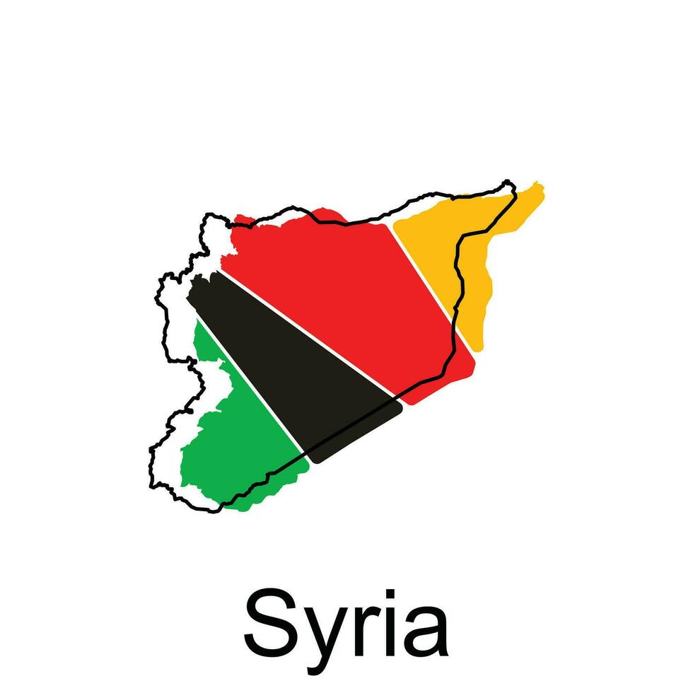 Siria carta geografica vettore, carta geografica di Siria alto dettaglio confine carta geografica, illustrazione design modello vettore