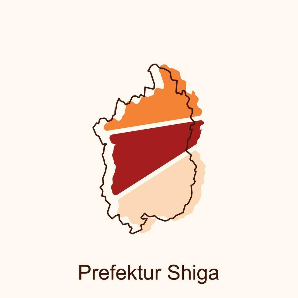 vettore carta geografica di prefetto shiga moderno schema, alto dettagliato vettore carta geografica Giappone illustrazione vettore design modello, adatto per il tuo azienda