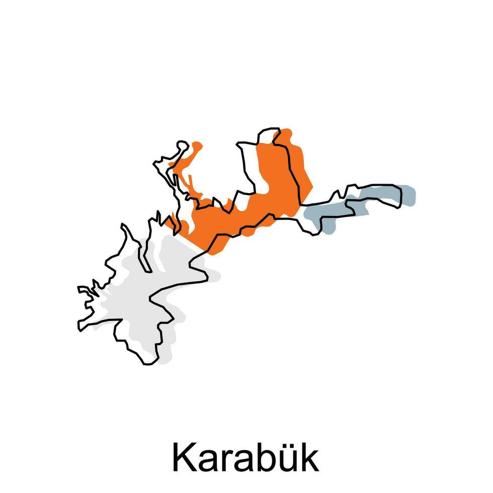 carta geografica di karabuk Provincia di tacchino, mondo carta geografica internazionale vettore modello con schema grafico schizzo stile isolato su bianca sfondo