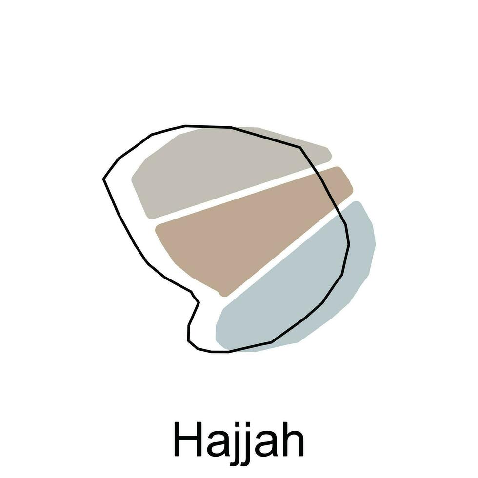 carta geografica di hajja Provincia di yemen illustrazione disegno, mondo carta geografica internazionale vettore modello con schema grafico schizzo stile isolato su bianca sfondo
