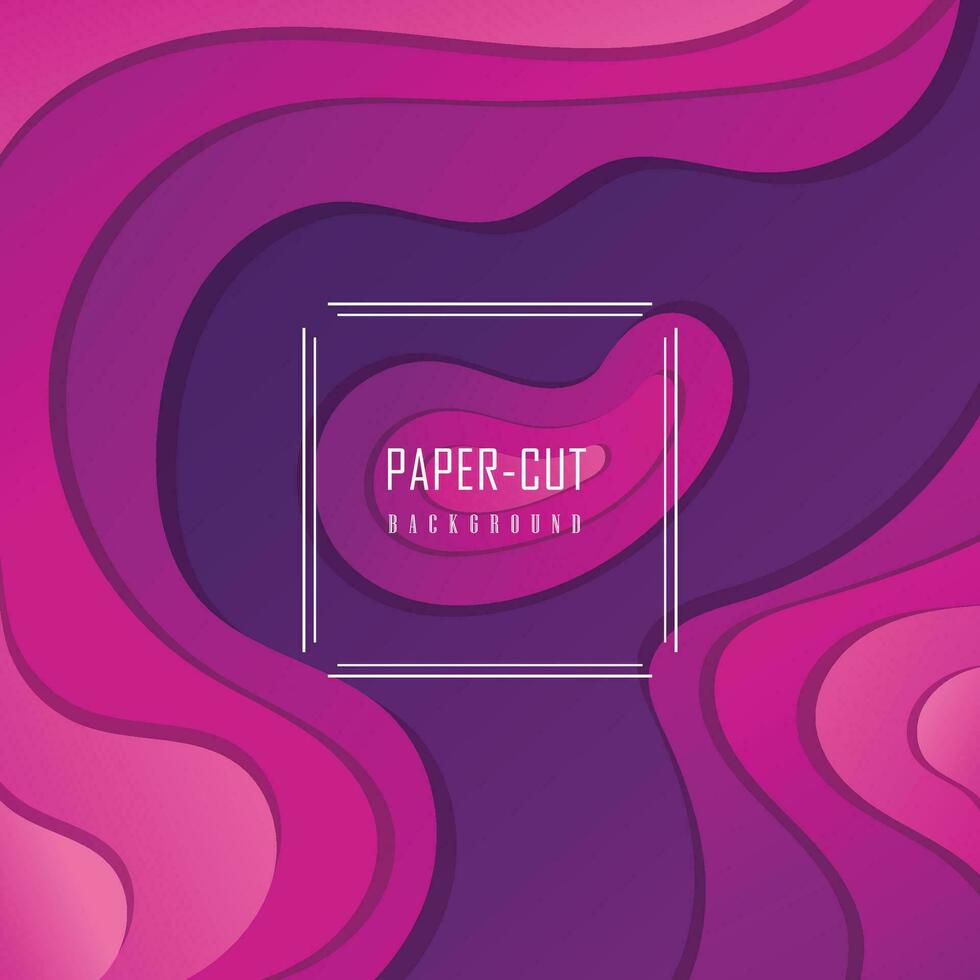 3d moderno carta tagliare forme sfondo, rosa e viola colore vettore design disposizione per ragnatela disegno, astratto colore intaglio arte