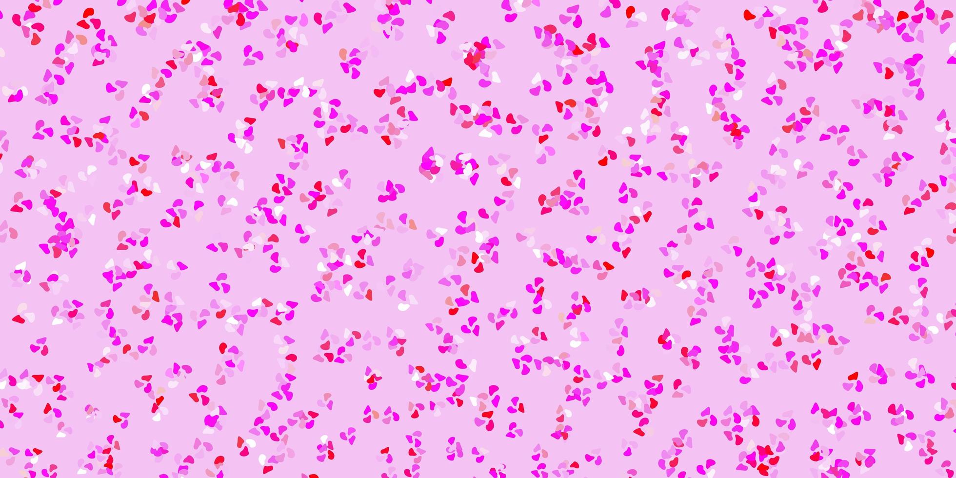 sfondo vettoriale rosa chiaro con forme caotiche