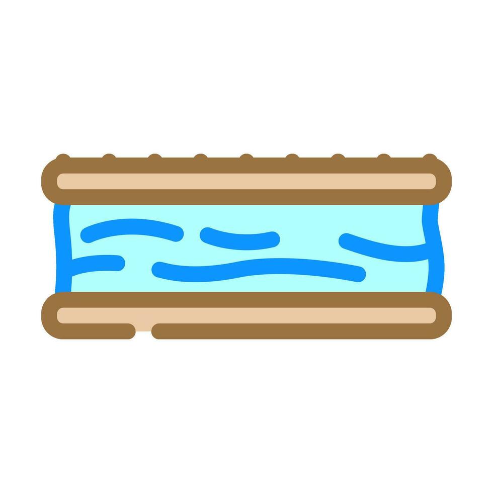 ghiaccio crema Sandwich cibo merenda colore icona vettore illustrazione
