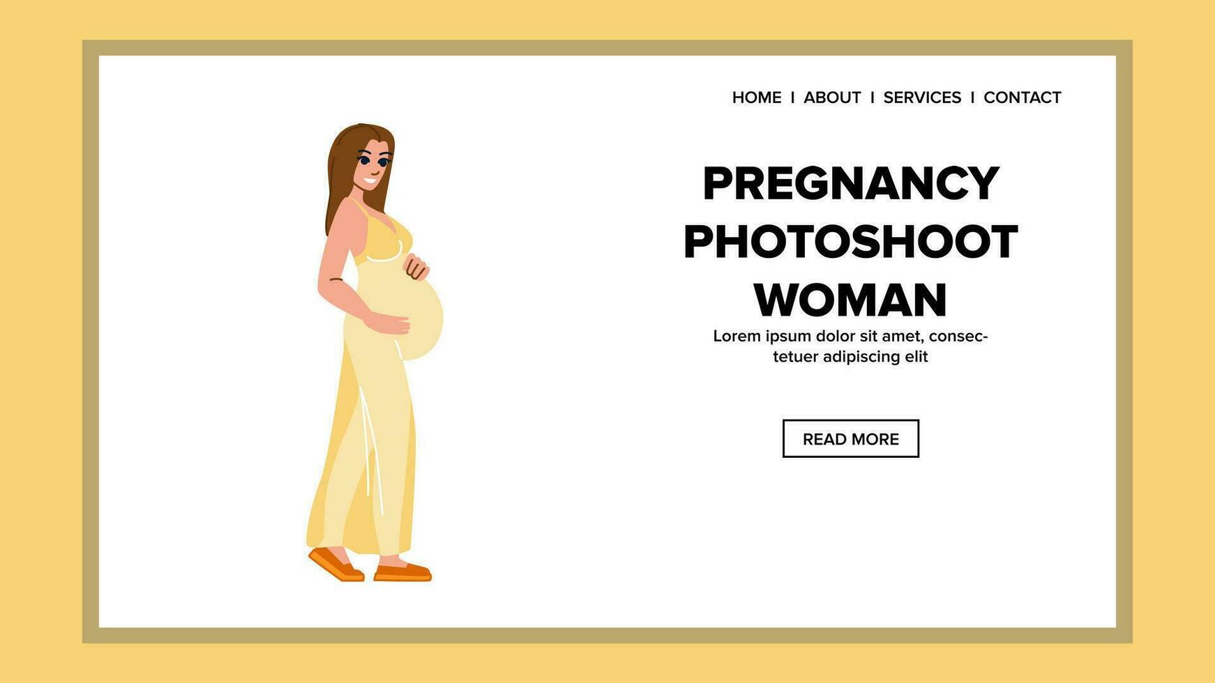 gravidanza servizio fotografico donna vettore