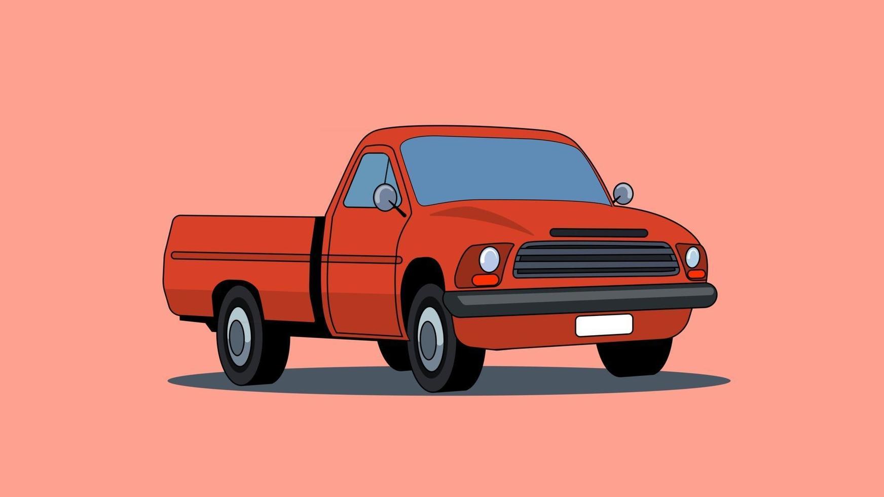 illustrazione di camioncino vintage vettore