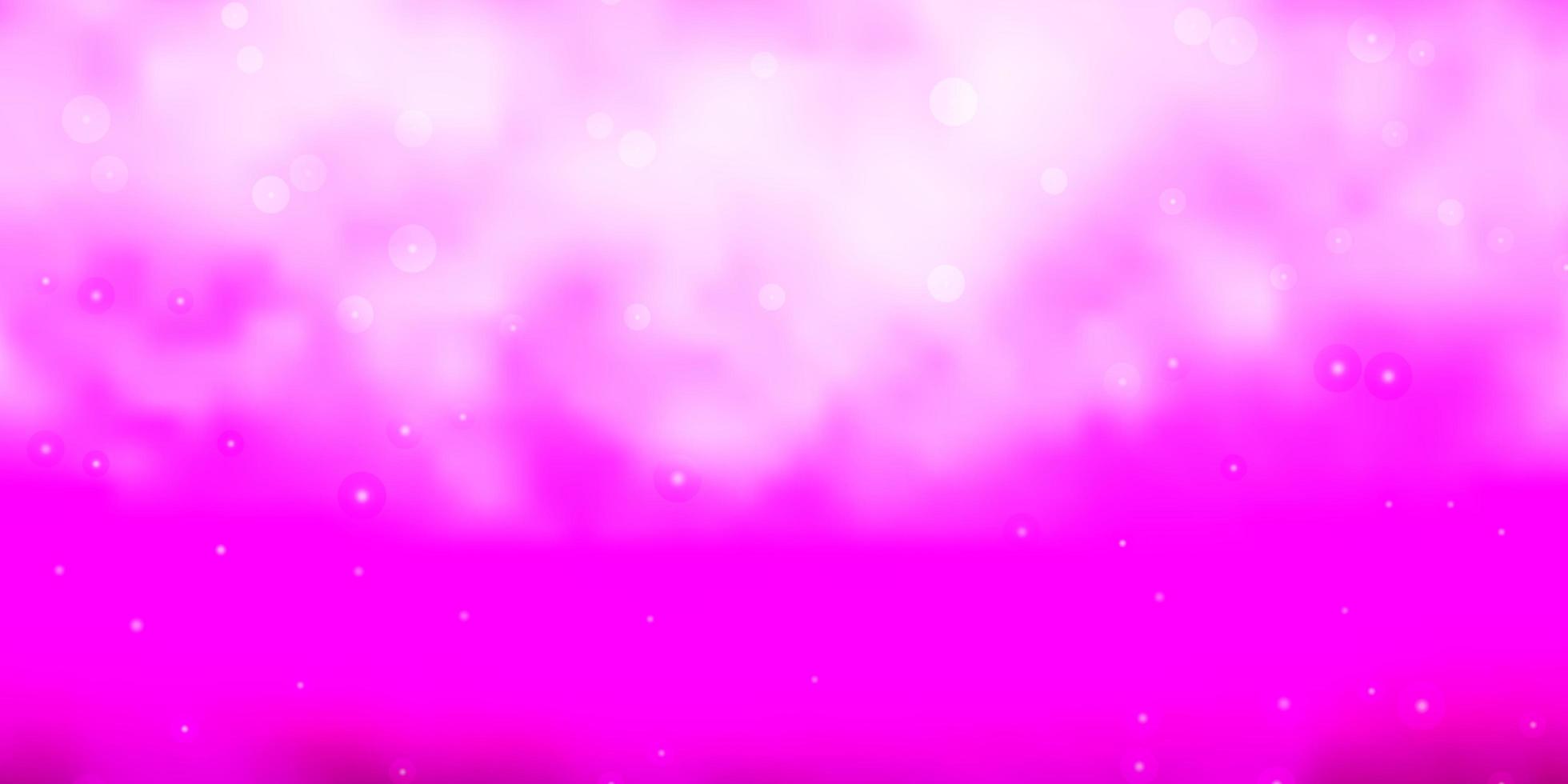 sfondo vettoriale rosa viola chiaro con stelle colorate che brillano illustrazione colorata con stelle piccole e grandi design per la tua promozione aziendale